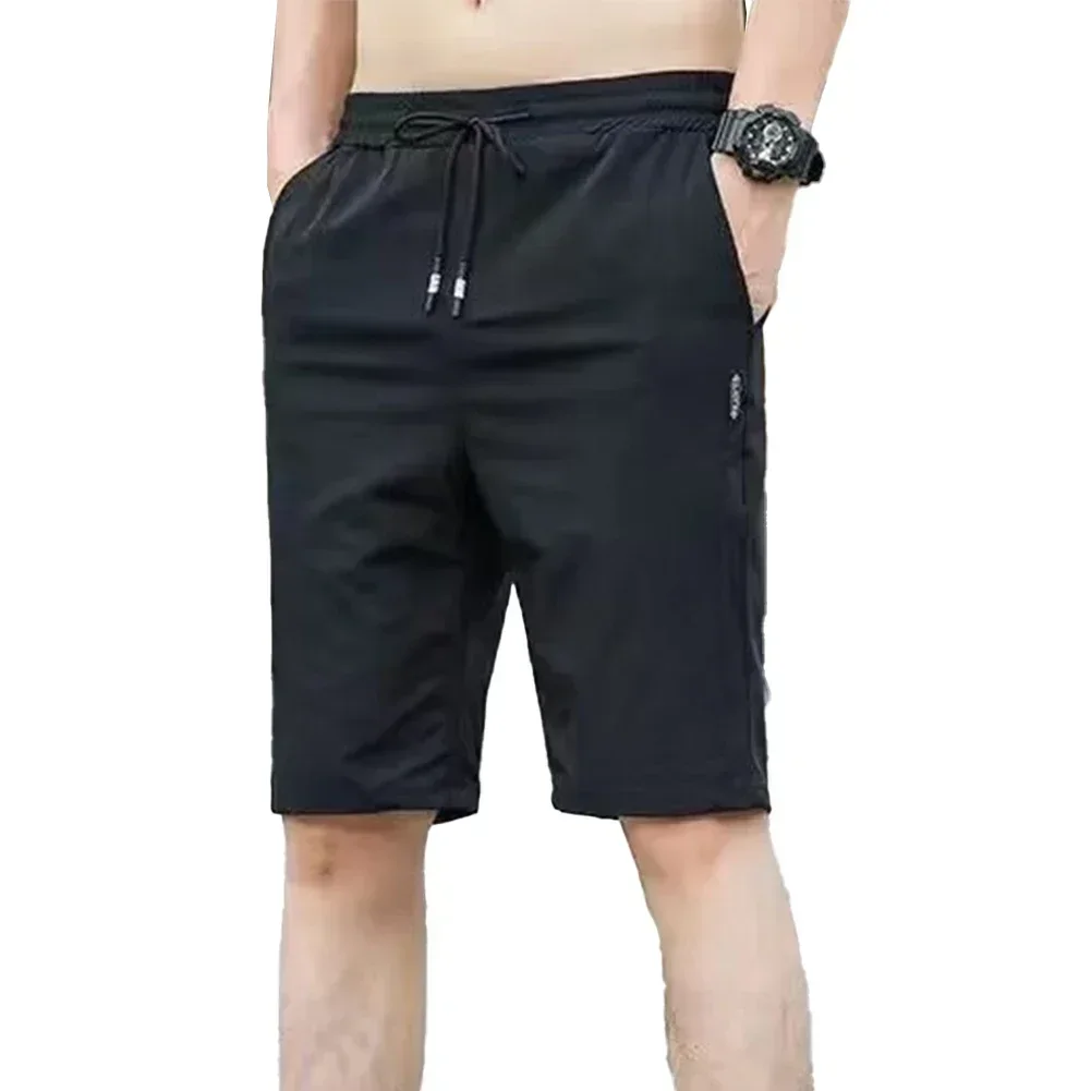 

Beach Activities Business Casual Elastic Waist Pants Knee Length Straight Cut Suitable For Summer For Casual Outing