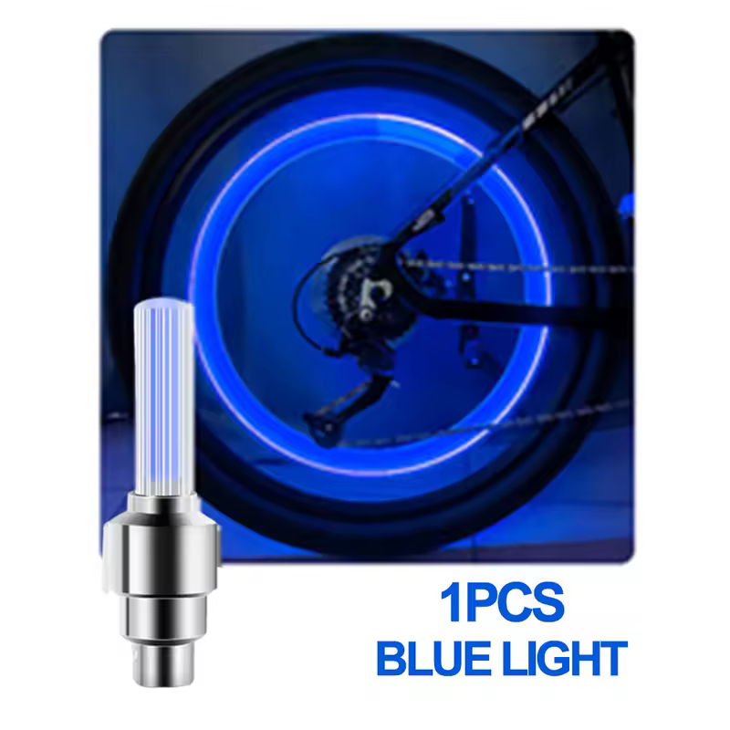 LED Bicycle Valve Light, Neon Bicycle Spoke Light, Bicycle Tire Valve Light, Night Riding Warning Light Bicycle Accessories - Image 9
