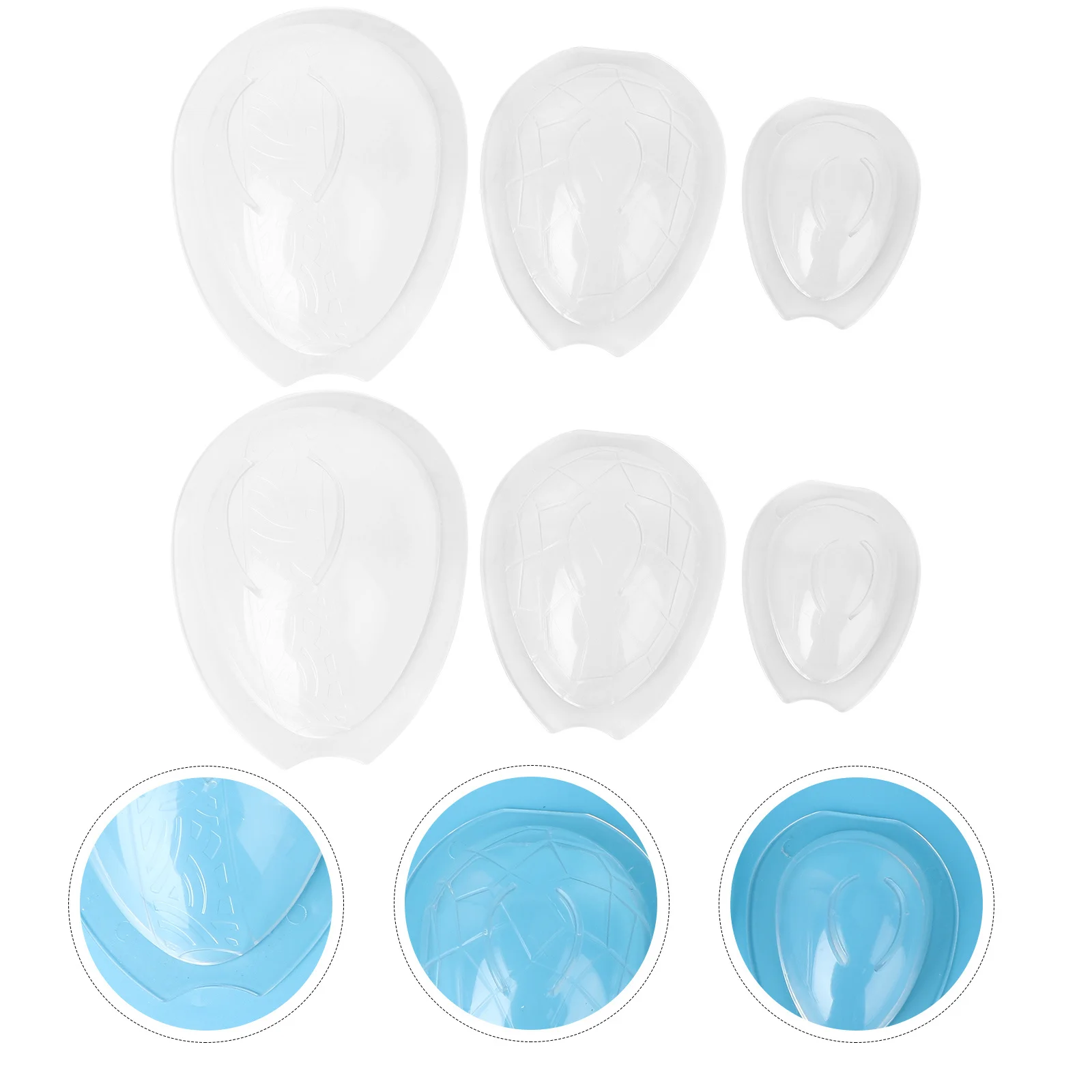 

6Pcs Transparent Baking Mold Egg Shape Chocolate Candy Mold for DIY Cakes Desserts Home Bakery Kitchen Supplies