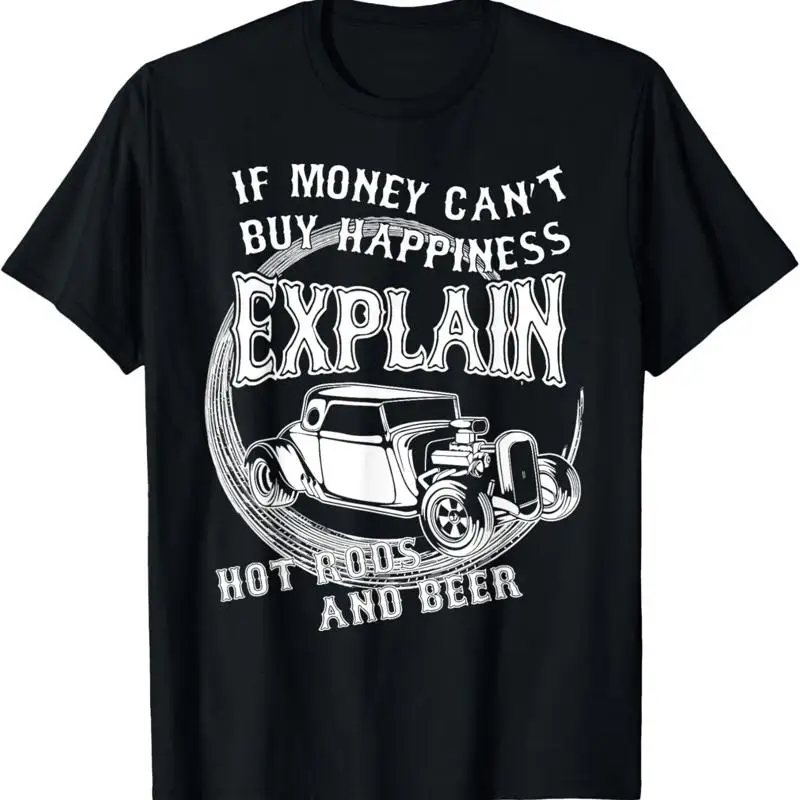 

Забавная мужская футболка Hot Rods And Beer Happiness