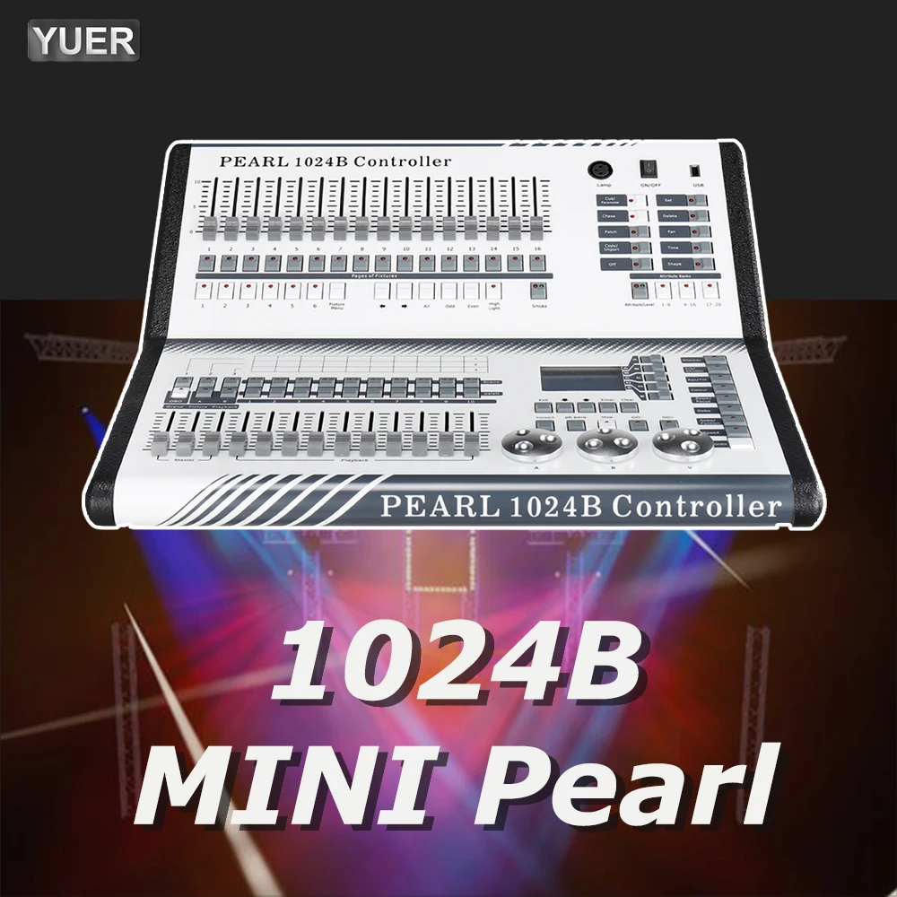 

Профессиональный Сценический контроллер DMX Mini Pearl 1024B 1024A, контроллер освещения DMX512, контроллер для DJ, свадьбы, бара, сценическое освещение