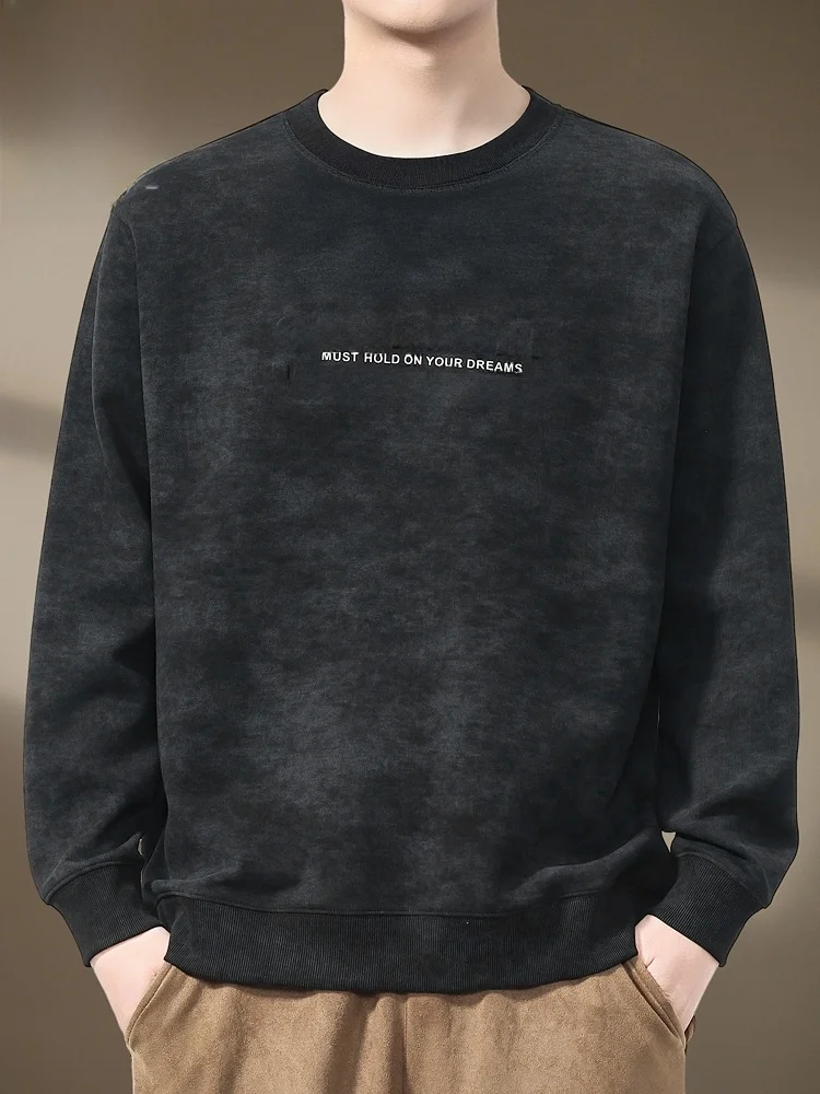 

Tie Dye Hoodie Long Sve round Ne Men's T-irt Spring 2026 Casual Sle Comfortable Fit Polyester Cotton Blend