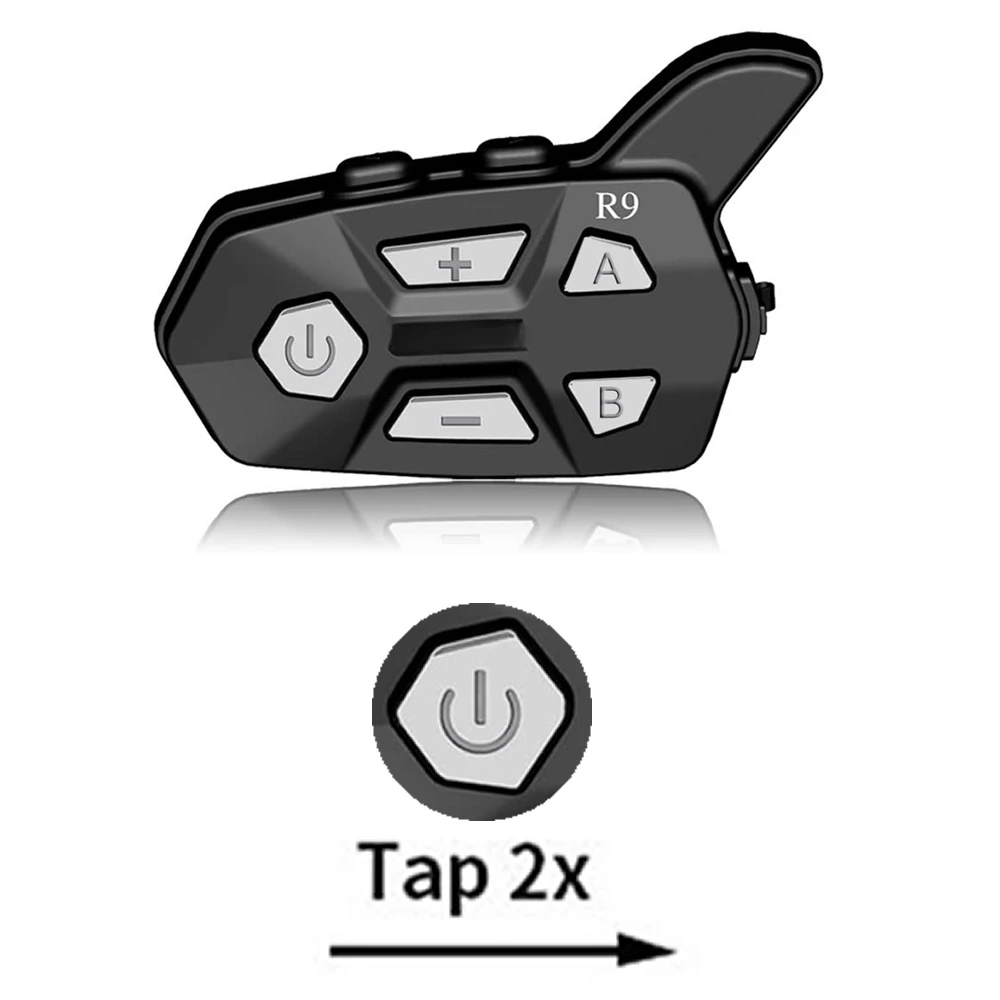 1500M Helm Motorfiets Bluetooth Intercom Headset Gebruikt Buiten Sport R9/Full Duplex Intercom/Waterdicht/Bellen/Gps