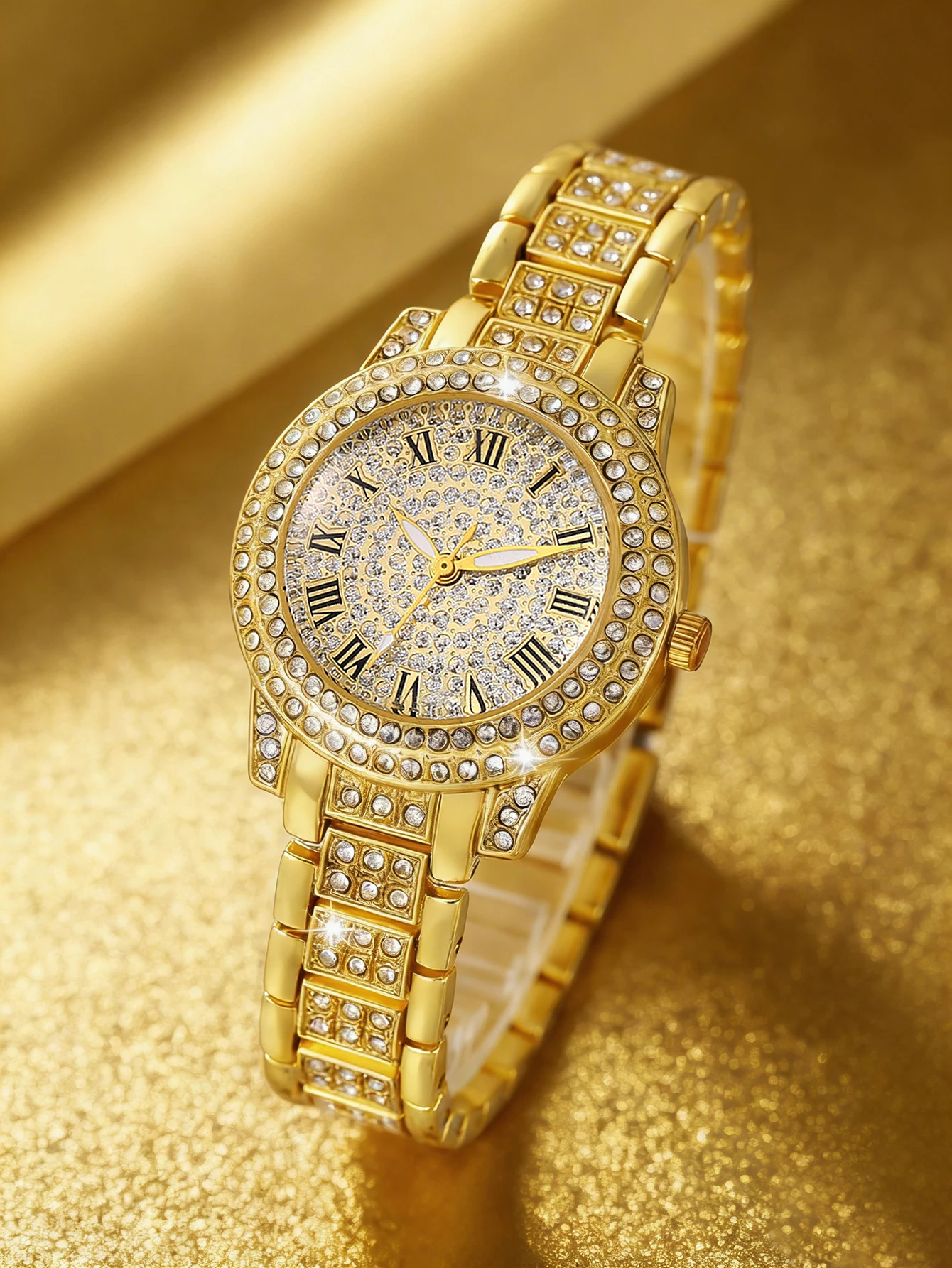 Luxurious Fashion Ladies round Shell Quartz Watch Set wth Waterdrop Jewelry Birthday Gift