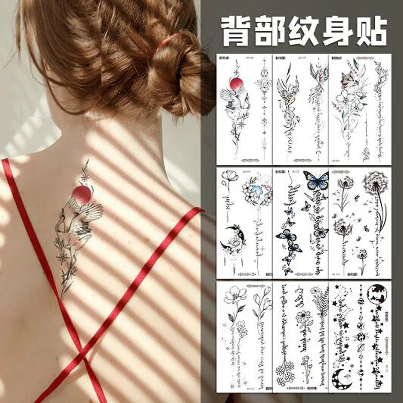 

Temporary Tattoo Stickers Flowers Animal Painted Tattoo Decals Back Chest Arm Body Art Tattoos Makeup Tattoos Art Decorations