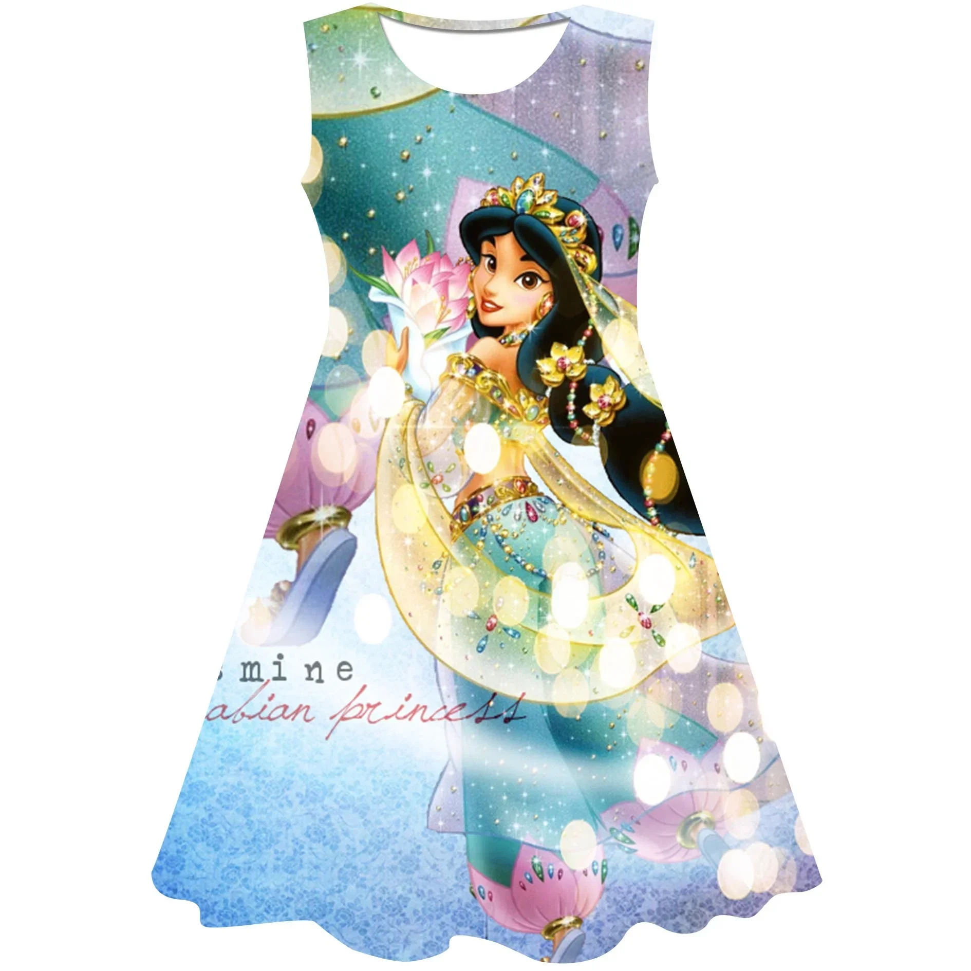 

1 2 3 4 5 6 7 8 9 10years Princess Jasmine Cosplay Dress for Girls Kids Halloween 3d Fantasy Jasmine Costume Dress Clothing 2025