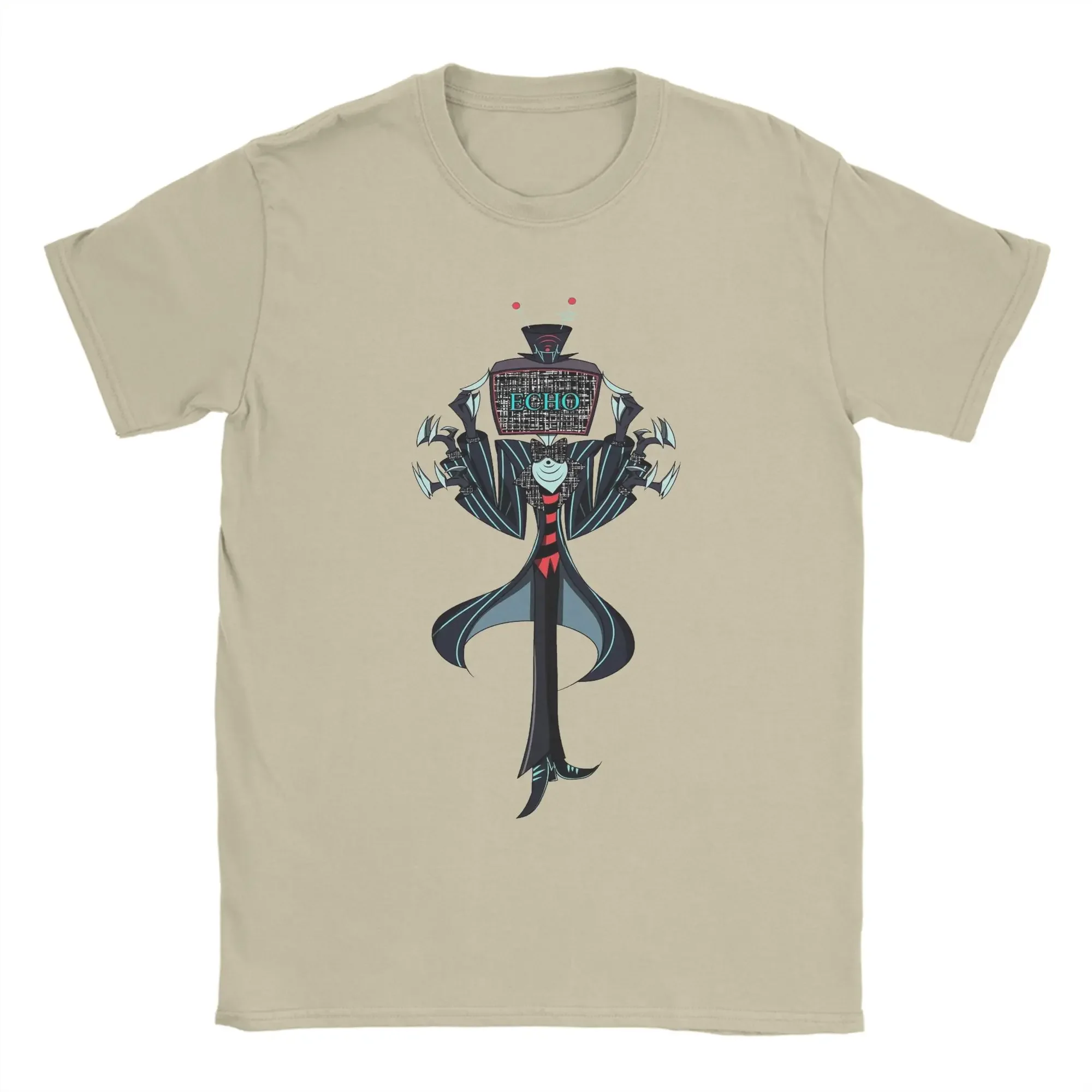 

leisure Hazbin Hotel Graphic T-Shirt Men's Vintage Cotton Crewneck Tee Trip Casual Clothing