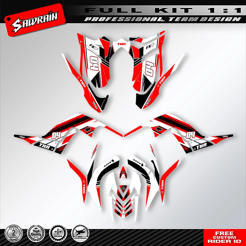 Sawrain For Yamaha RAPTOR 700 2006 2007 2008 2009 2010 2011 2012 Graphics Backgrounds Decal Stickers Kits Number Name Custom 005