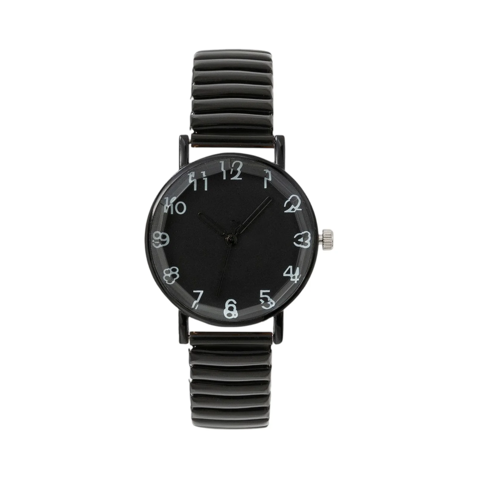 

‌ Черные минималистичные женские часы с мультяшными узорами, регулируемый металлический ремешок, легкая, удобная, школьная, офисная, повседневная одежда