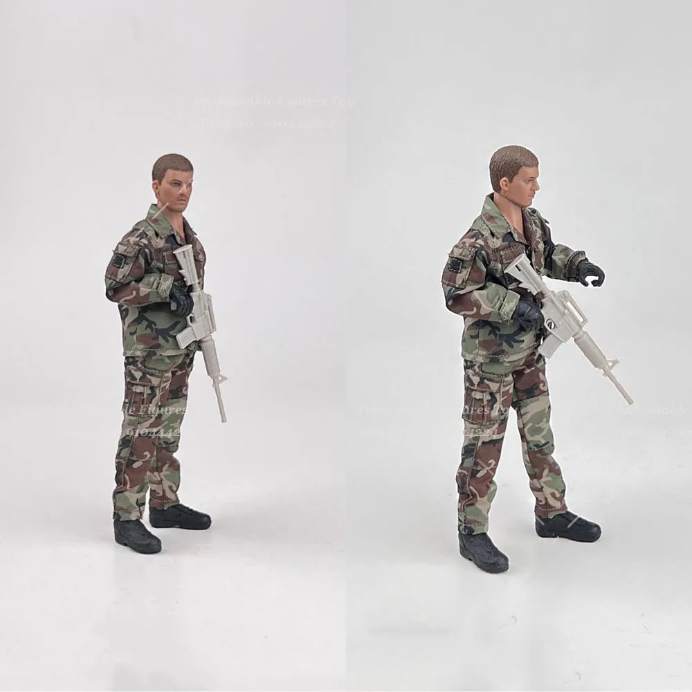 CCN1214 1/12 ทหารชาย Jungle Combat Uniform กระเป๋าทหารเสื้อกางเกงเสื้อผ้าชุดสําหรับ 6 นิ้ว Action Figure