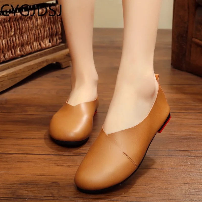 Sepatu SLIP ON สำหรับผู้หญิงรองเท้าแตะหญิงหรูหรารองเท้าโลฟเฟอร์2024เท้ากลมเท้าเปล่า2024ออฟฟิศ