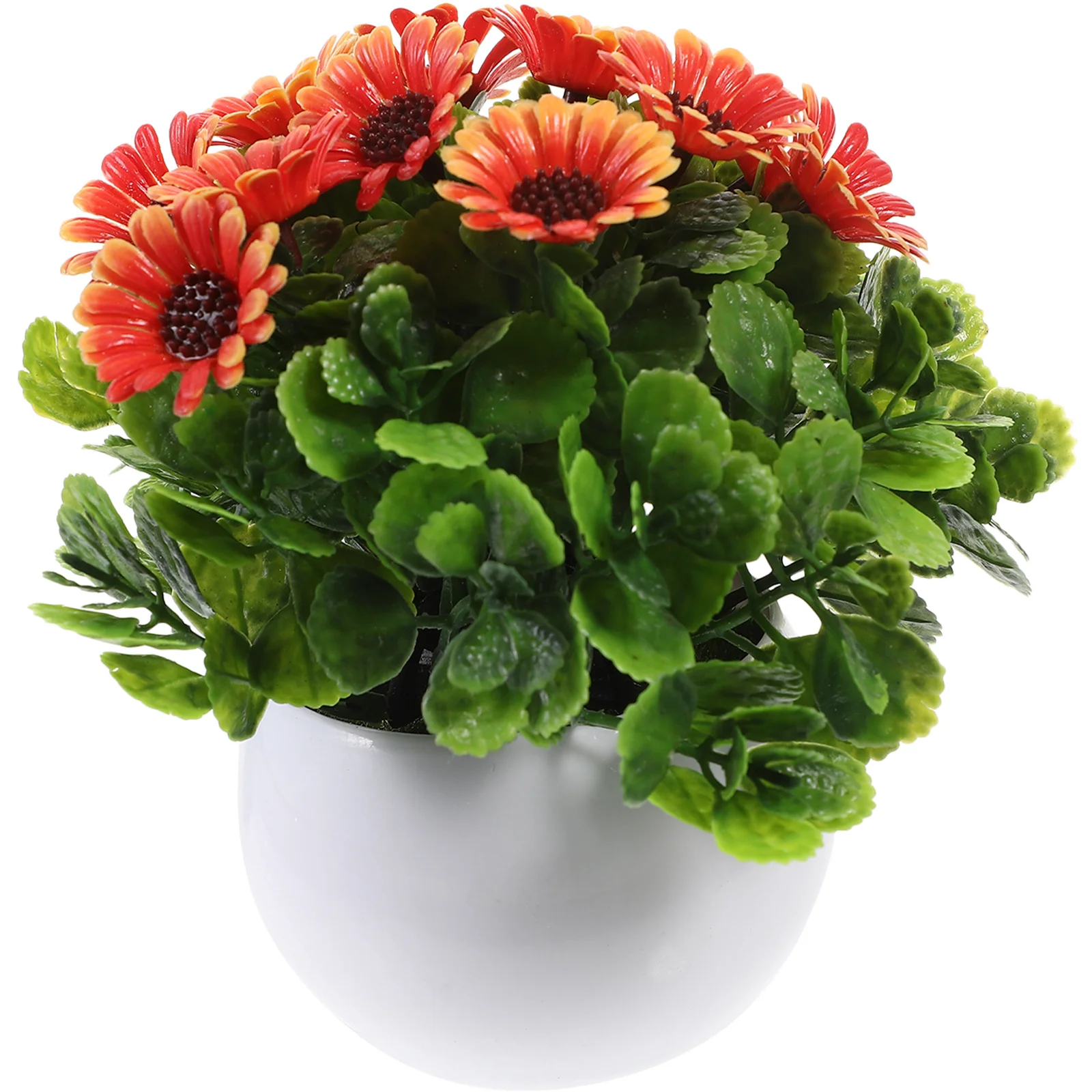 

Decorative Potted Flower Bonsai Artificial Daisy Lifelike and Beautiful Home Office Desk Decoration Soothe Mood