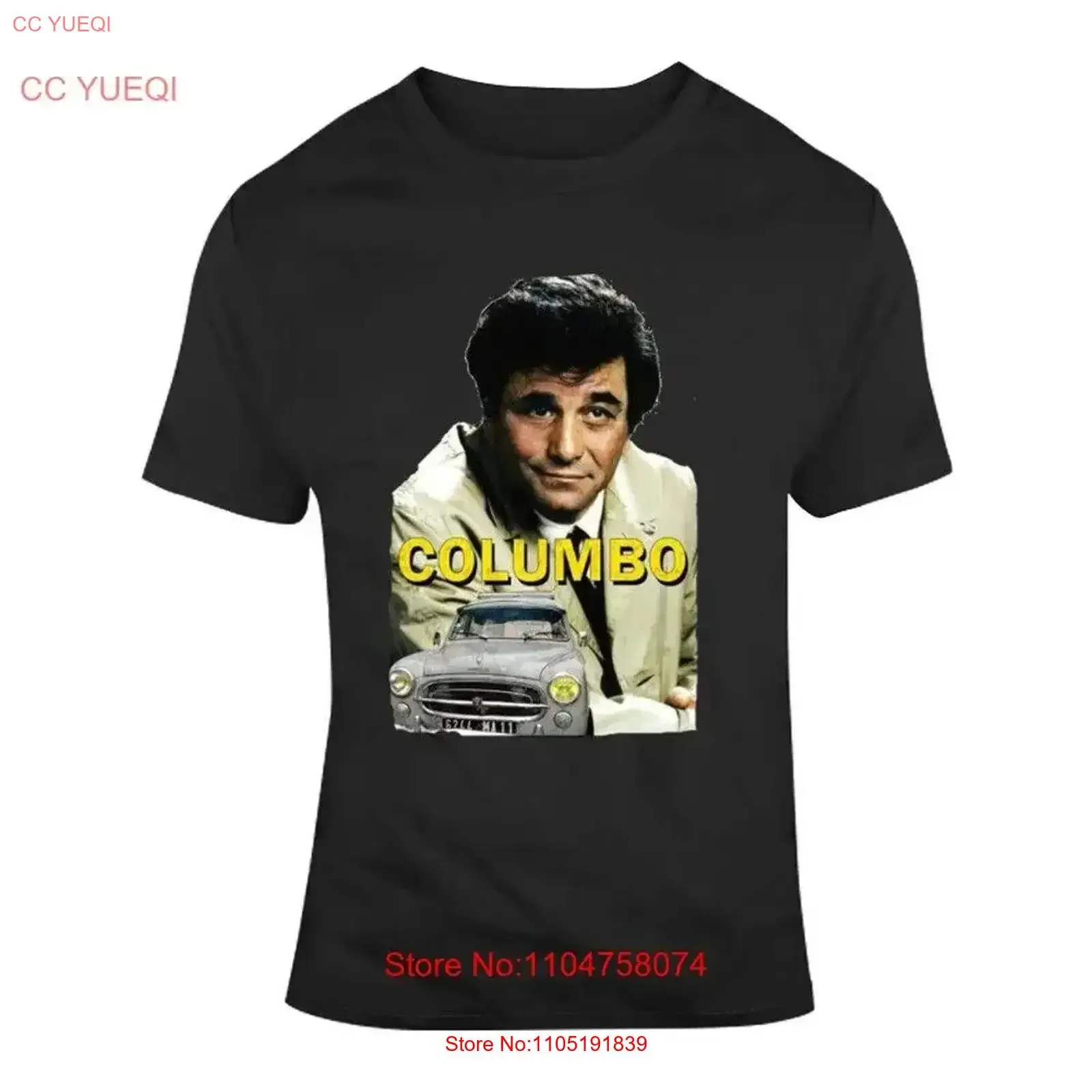 

Футболка Columbo, винтажная стираная универсальная дышащая дизайнерская одежда с рисунком, мягкая модная мужская слегка удобная винтажная одежда