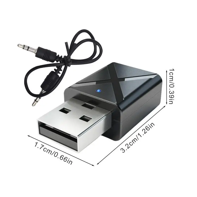 Беспроводной адаптер Настольный беспроводной адаптер 5.0 USB-передатчик 2-в-1 Компьютерный ТВ-приемник Plug-and-Play для удаленной работы