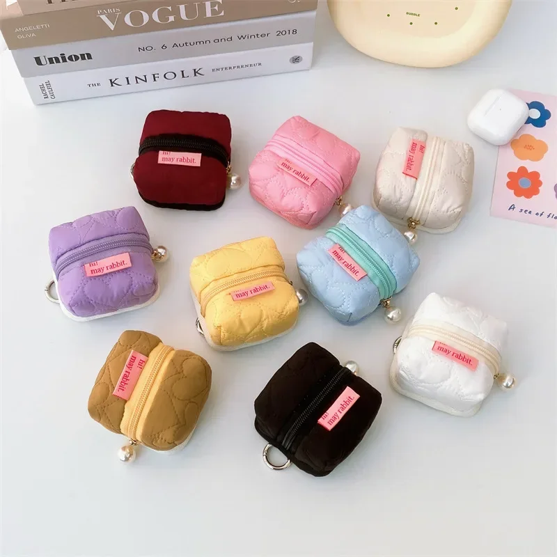 2025 Cute Ployster Earphone Small Coin Purse Key Jewelry Mini Storage Bag Women Girls Pouch Kawaii Travel Bag Decorations
