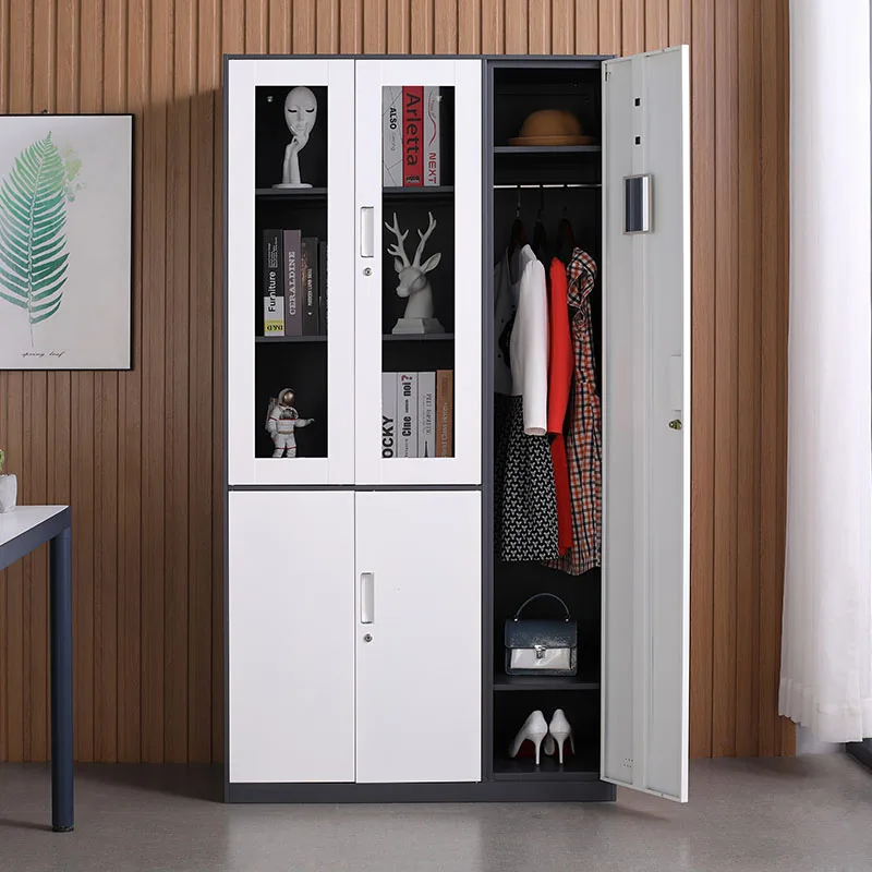 مصنع المعادن الموظفين خزانة معلقة صندوق تخزين ملابس خزانة باب خزانة خزانة معدنية #4