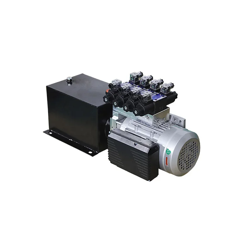 2.2KW220V Four-way Two-way Solenoid Valve 12L Square Horizontal Hydraulic Power Unit