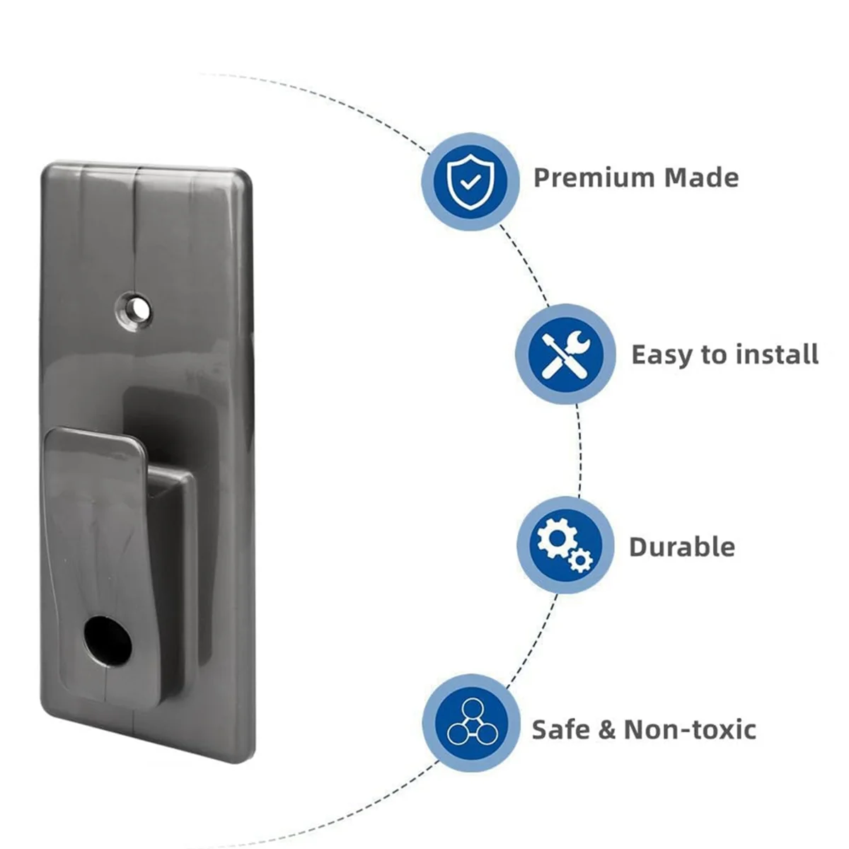 Wall Mount Holder for Shark Rocket HV300 HV320 Upright Vacuum, Replace Parts 390FFJH380 / 416FFJV300 with Screwdriver