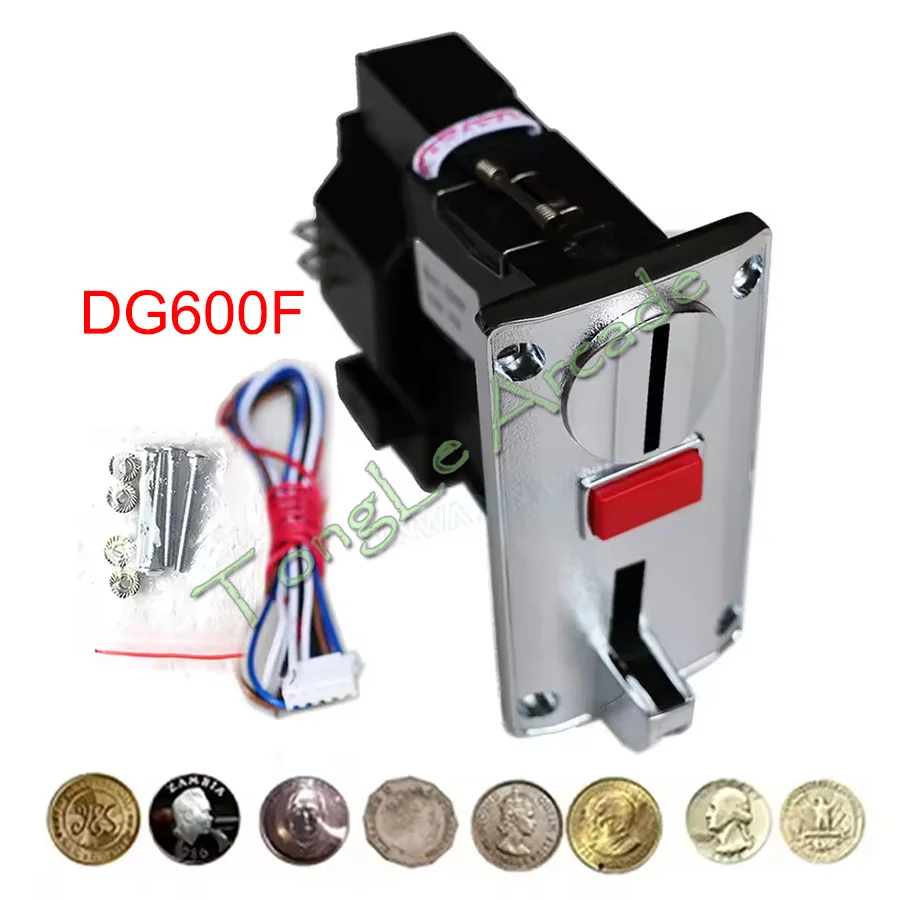 DG600F Multi Coin Acceptor for Vending Machine, CPU Coin Selector for Washing Machine, Arcade Slot Game Machine, 6 Different
