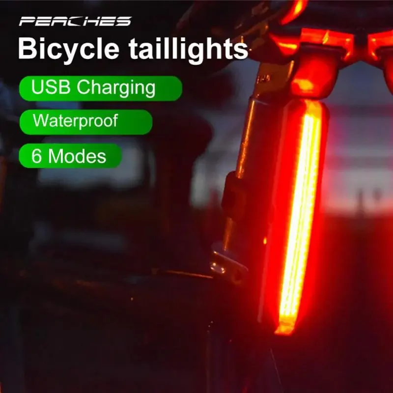 Bicycle Taillight MTB Mountain Road Bike Red Rear Light USB Rechargeable LED Cycling Night Warning Light Flashlamp Wholesale