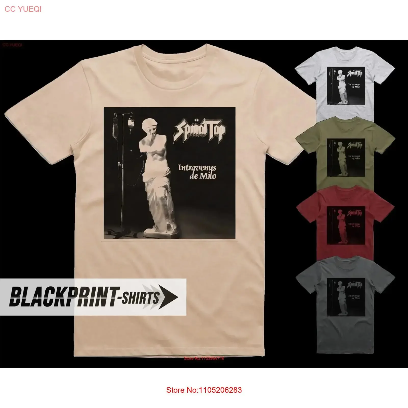 Spinal Tap Intravenus de Milo V2 T Shirt cotton Men's all sizes S 5XL 18 colors band poster album cover vintage Washed graphic