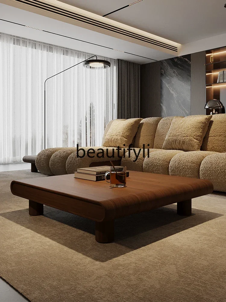 N178 G Antique style coffee table walnut square tea table simple modern living room home low table