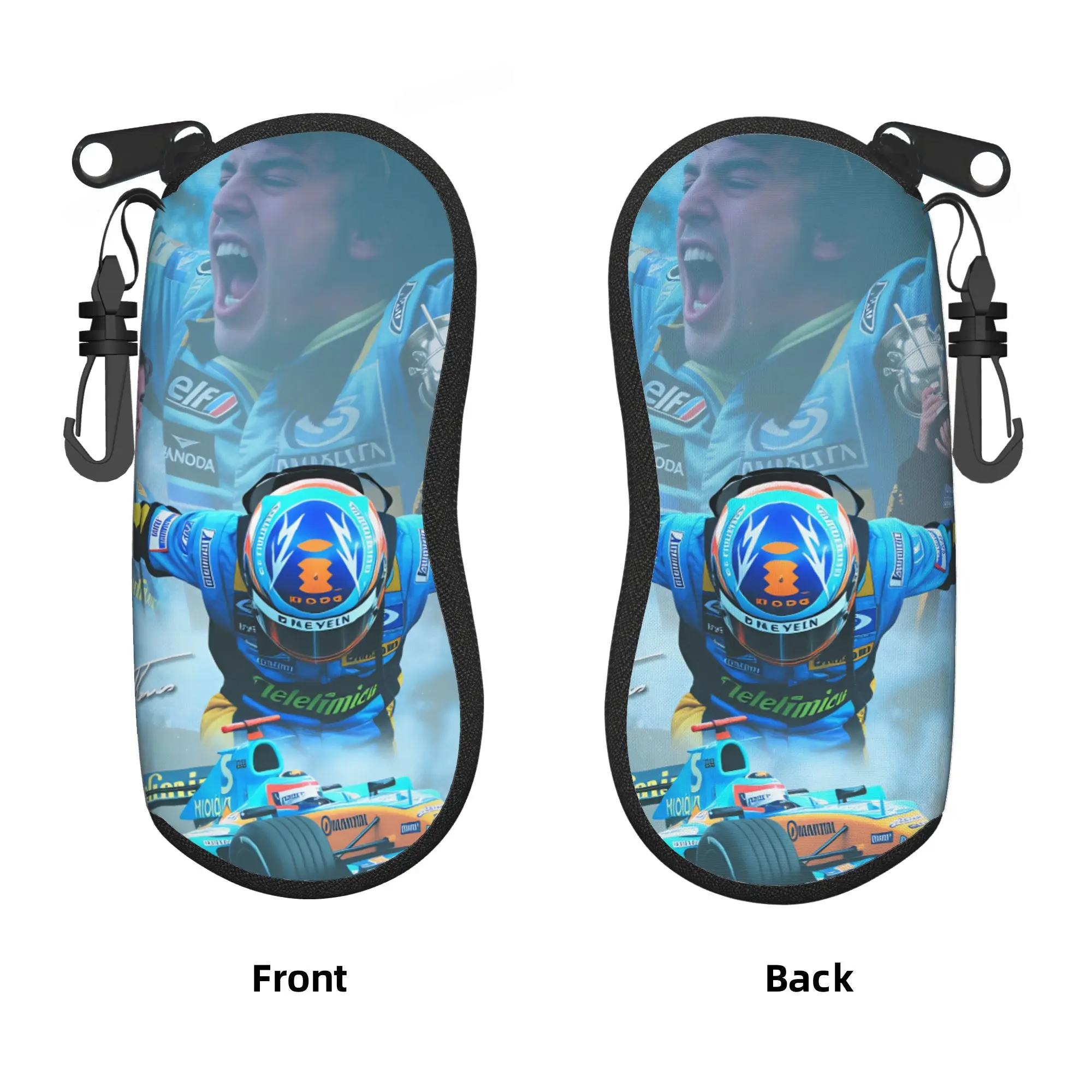 Fernandos Alonsos Glasses Case Men Women  Sunglasses Pouch Trend Zipper Eyewear Storage Daily Eyeglass Protector