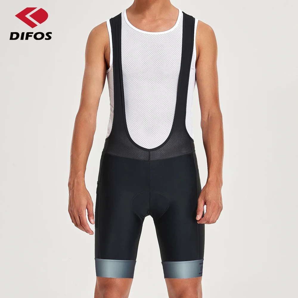 กางเกงปั่นจักรยานแบบมีสายเอี๊ยมสำหรับผู้ชาย Difos ระบายอากาศได้ดีสำหรับฤดูร้อน พร้อมแผ่นรอง 4D กางเกงรัดรูปสำหรับปั่นจักรยานกลางแจ้ง แห้งเร็ว เหมาะสำหรับจักรยานเสือภูเขา/จักรยานถนน กางเกงขาสั้นแบบมีสายเอี๊ยม