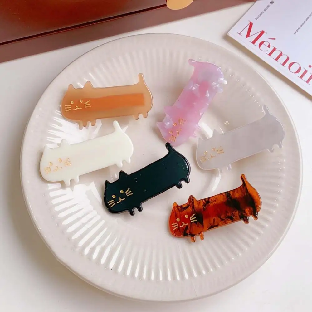 مزاجه الحلو الكرتون الحيوان إكسسوارات الشعر الإناث القط مقاطع الشعر الكورية نمط دبابيس الشعر النساء المشابك إكسسوارات الشعر