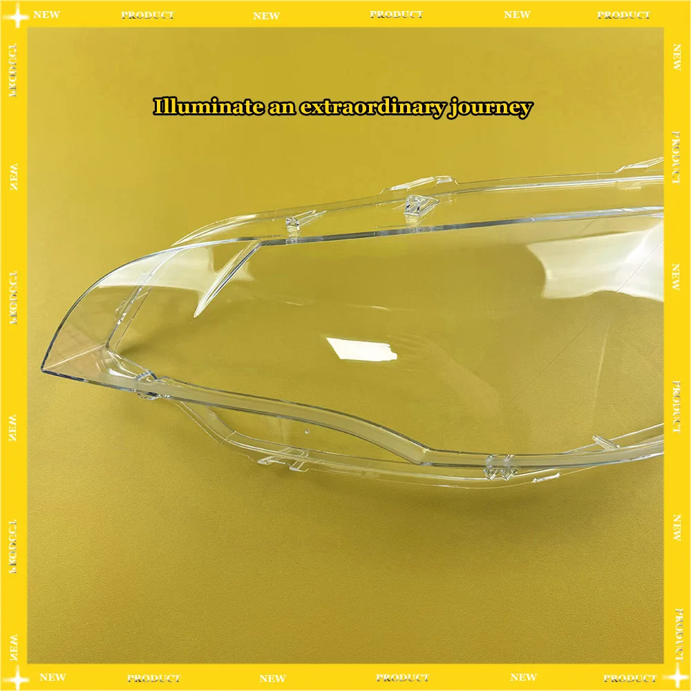 سيارة استبدال الجبهة زجاج عدسة غطاء مصباح قذيفة لسيارات BMW X6 E71 2008-2014 حافظة خفيفة شفافة غطاء المصباح #3