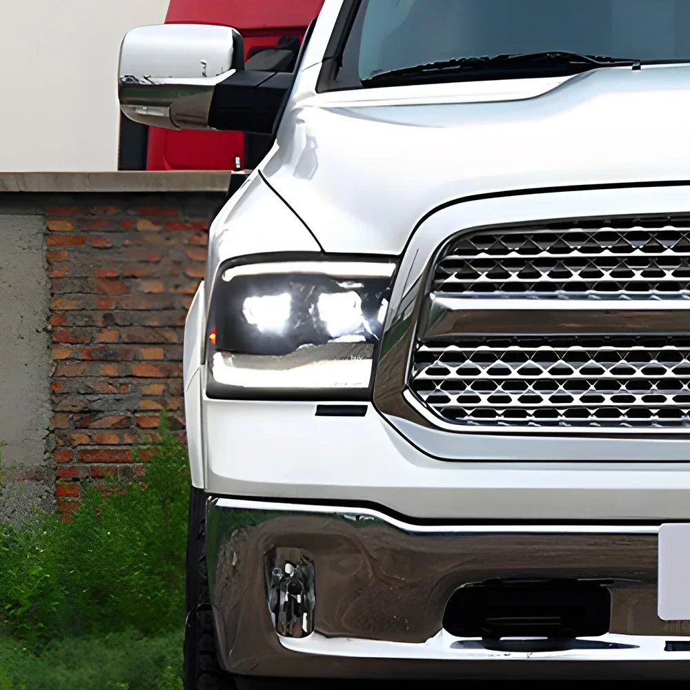 

Car Front Lamps For Dodge RAM 1500 2009-2018 LED Car Front Lamps Assembly Upgrade Dynamic DRL 2 Projector Lens Tool Accessories