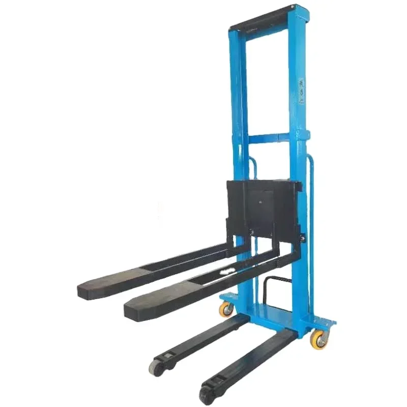 1ton 1.6m High Quality Electric Self Loading Forklift  Electric Pallet Stacker with Battery 48V 20Ah