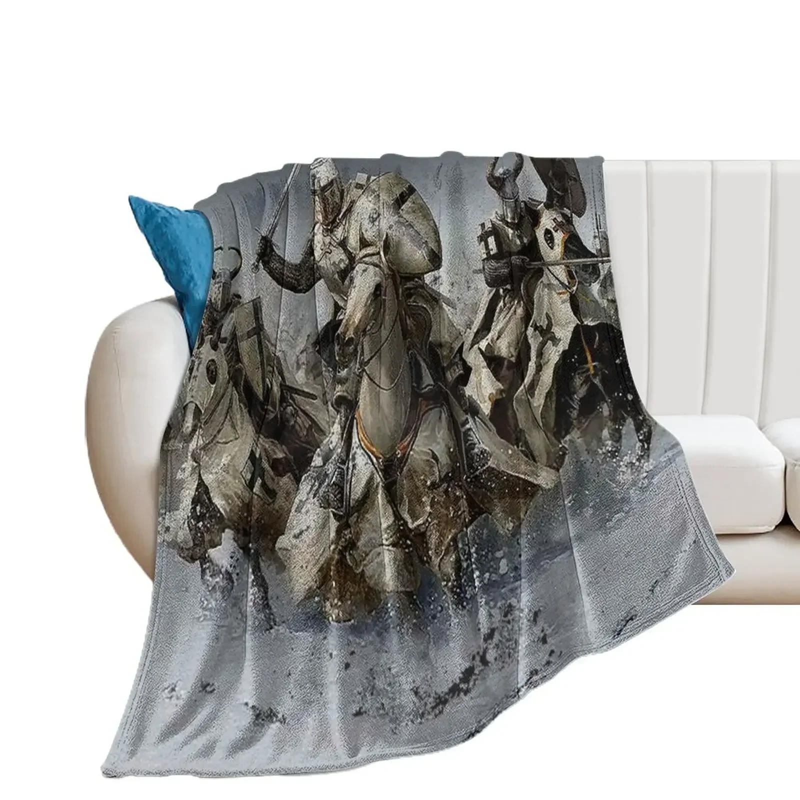 

Teutonic Knights crusading in Winter Throw Blanket Cute Plaid Blankets For Baby Decorative Sofas Thermal Blankets