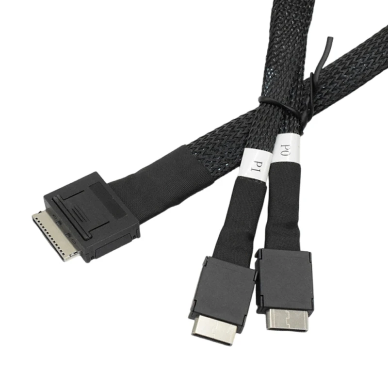 Cable transmisión datos flexible SFF8611 8i a SFF8611 4i para infraestructura TI