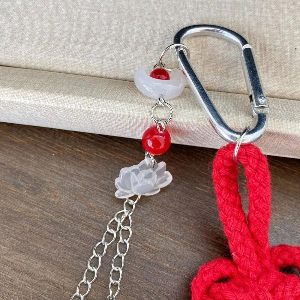 Handcrafted Design Chinese Knot Keychain Cultural Practical Ruyi Pendant Traditional Braided Lucky Charm Keychain Everyday Carry