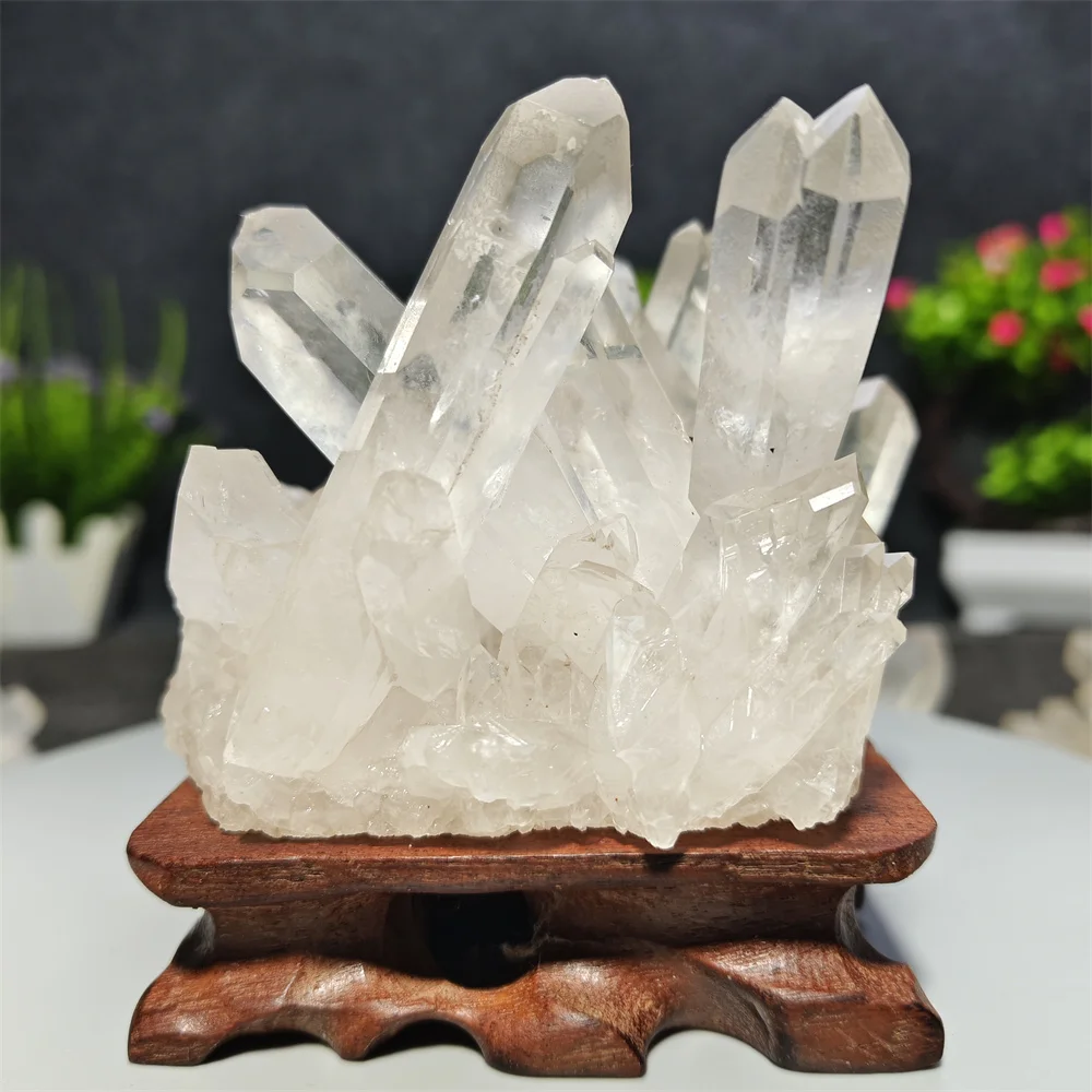 White Crystal Cluster Clear Quartz, Natural Raw Specimen, Healing Gem, Meditation Energy Stone, Home Decoration, High Quality