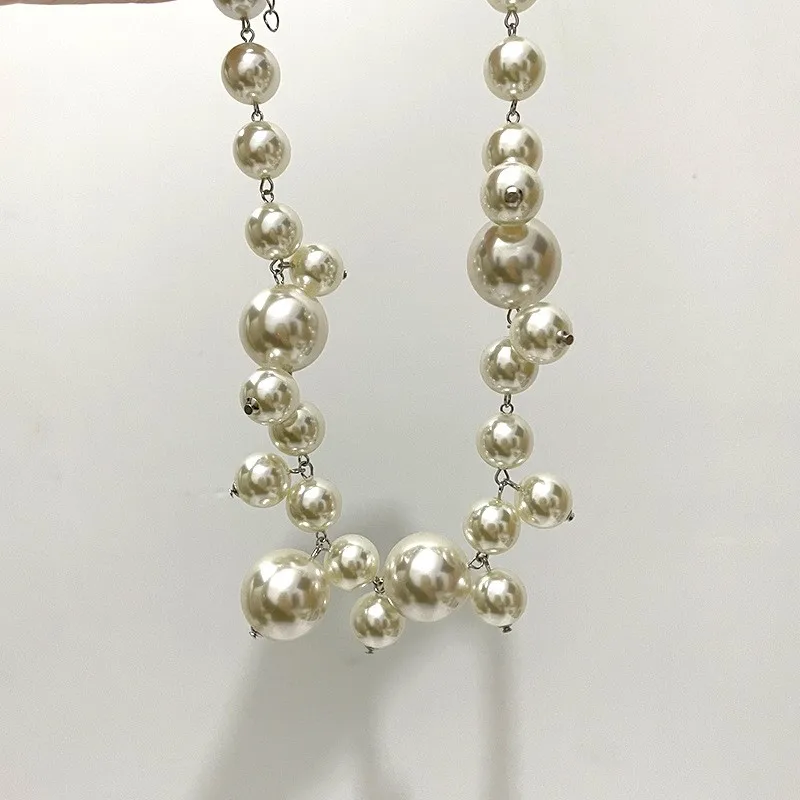 Elegant Imitation Pearl Women's Necklace Big Pearls Beads Choker Necklaces Party Wedding Bride Necklace Jewelry Girls Gifts