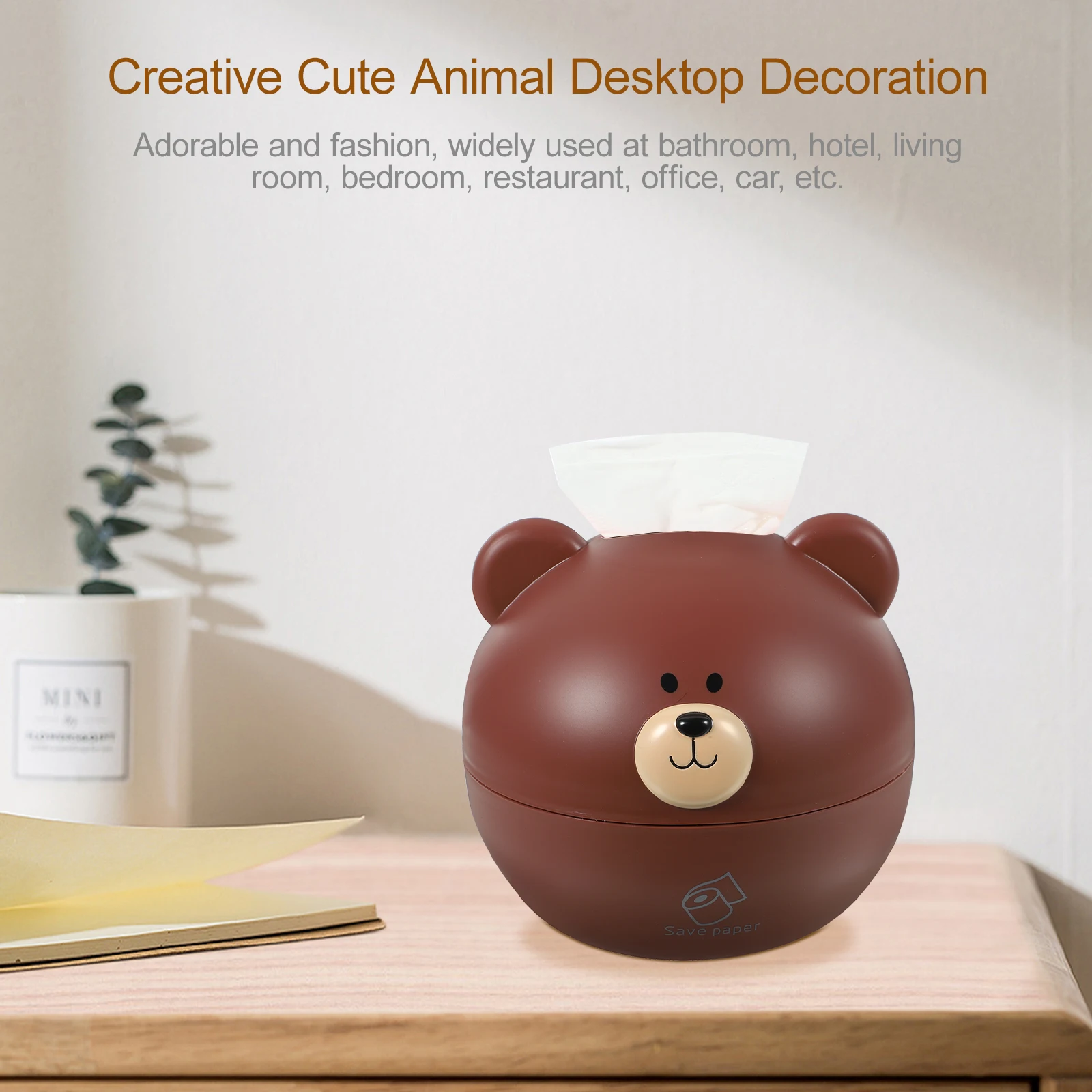 

Animal Decorative Tissue Box Desktop Office Home Cartoon Holder Napkin Storage Dispenser