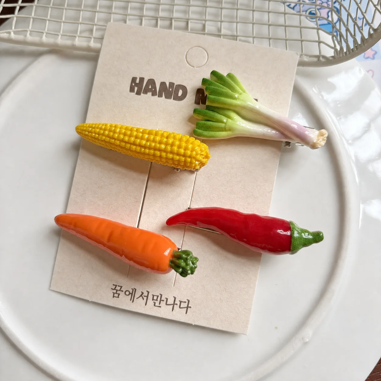 Side Bb Hairpin Handmade Resin Metal Hairpin Bb Hair Clip Sweet Corn Hairpin For Shopping Friend Gatherings Hair Decoration