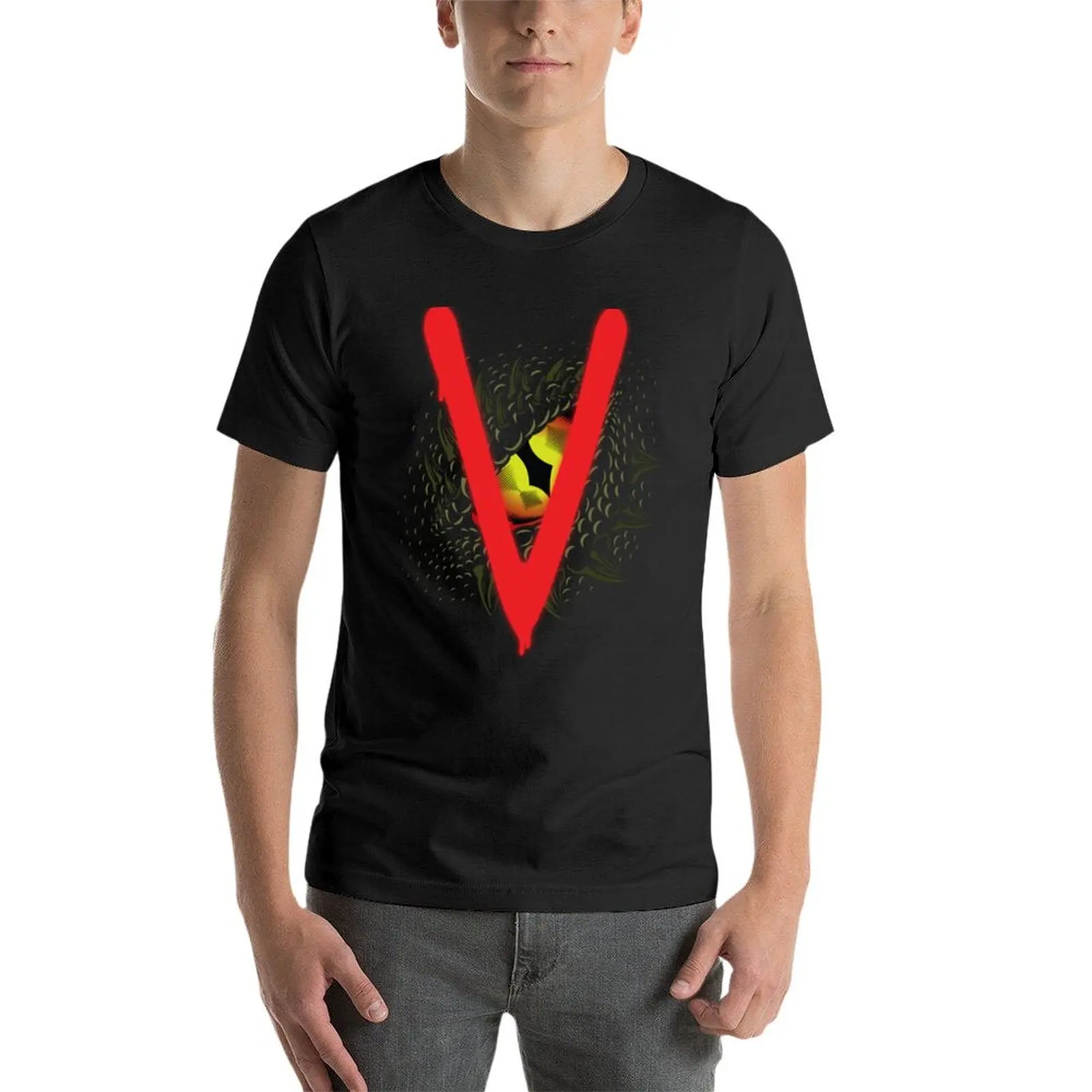 V - Visitors T-Shirt blanks new edition hippie clothes t shirts for men