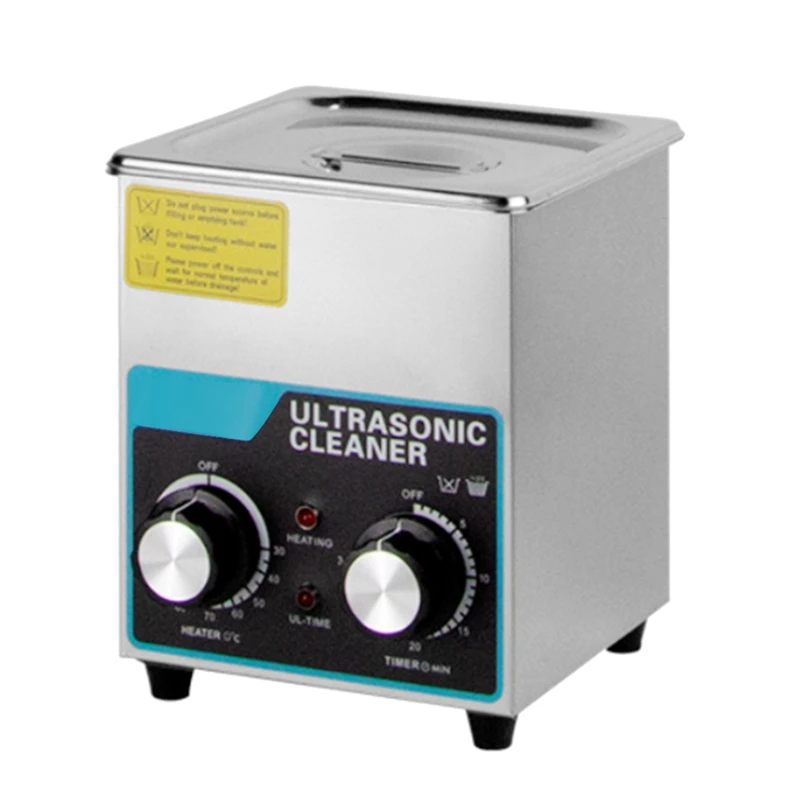 A15Q-2L Knob Ultrasonic Cleaner 304 Stainless Steel With Heater&Timer 28/40KHZ Frequency Switchable For Watch Jewelry