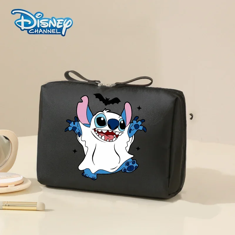 Lilo & Stitch Makeup Bag Angel Cosmetic Bags Minimalist Personalized Black Travel Packet Fashion Portable Mini Toiletry Packets