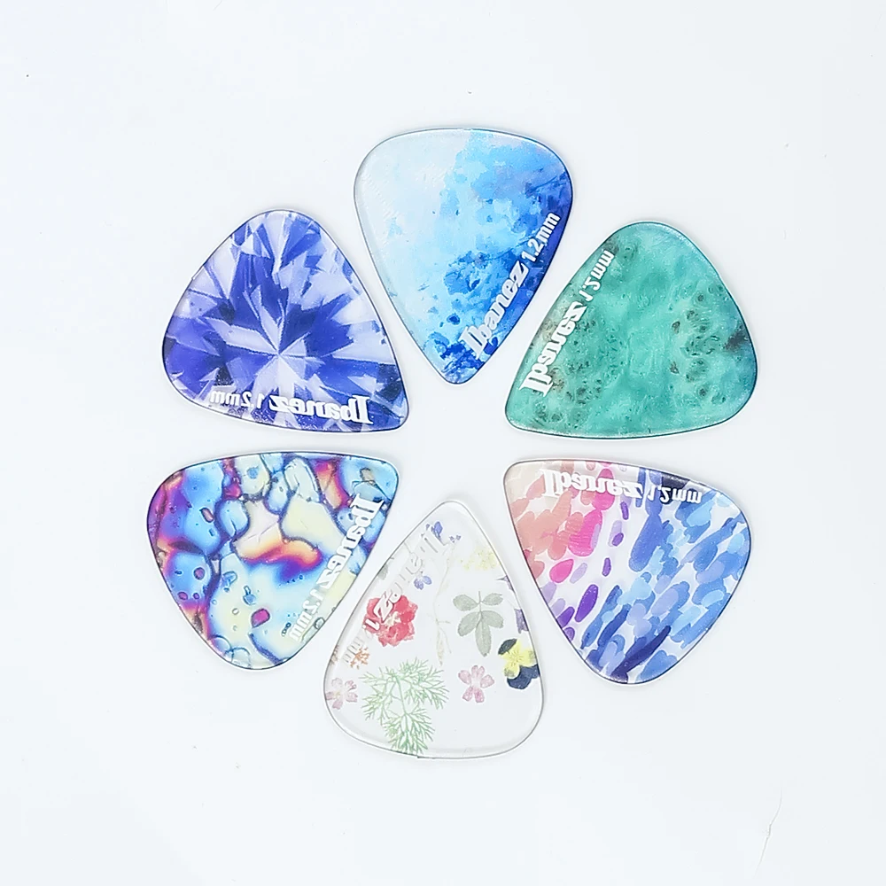 Ibanez Gitaar Plectrum Caleidoscoop Serie Plectrums Transparante 1.0/1.2 Mm Gitaar Accessoires