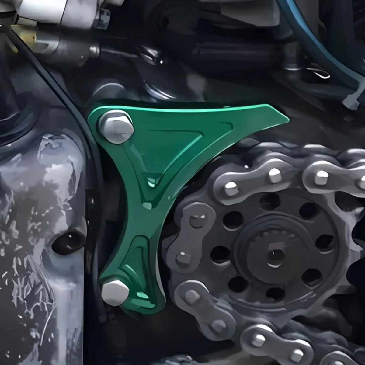 Capa de proteção de alumínio para roda dentada de corrente, protetor de motor para kawasaki kx250f 2004-2016 kx450f 2006-2015 kxf 250 450