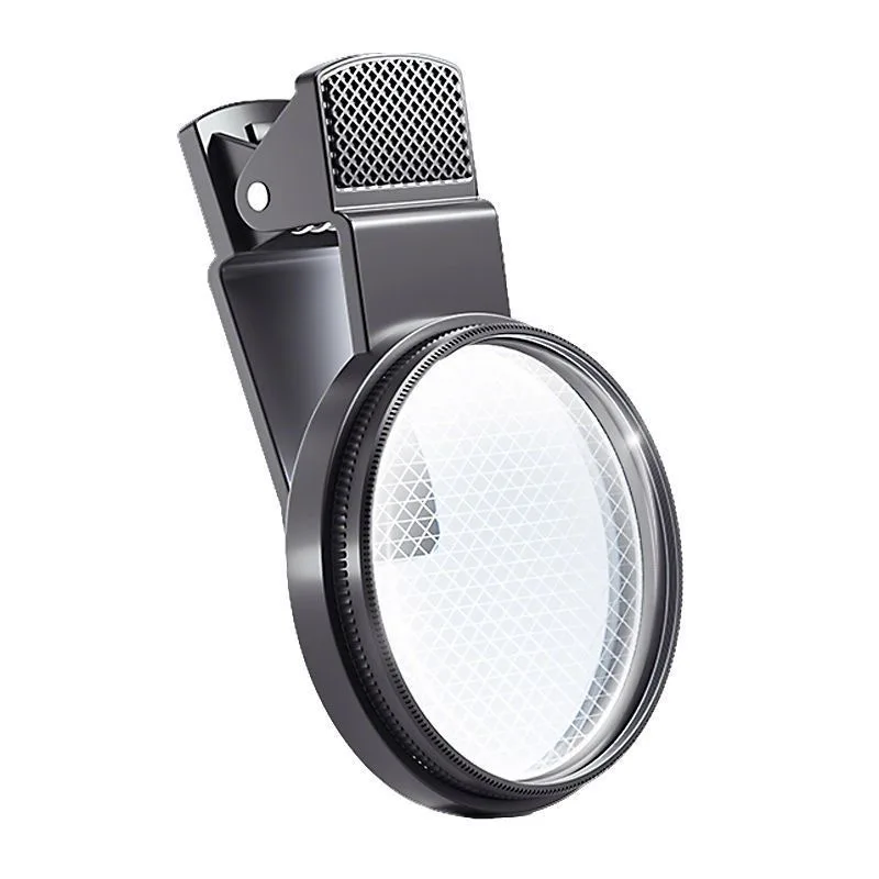 

SANOTO Photography Studio Accessories 8 Points Star Filter,52mm Rotatable Star Lens with Phone Clip for Jewelry Photo Light Box