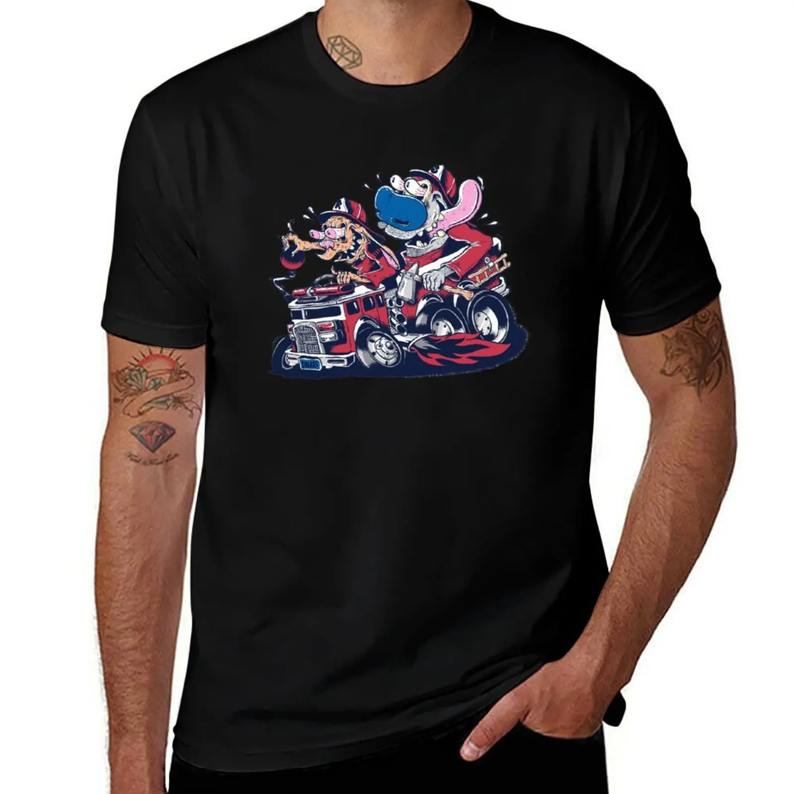 Ren and Stimpy T-Shirt Dry Fit Running Short Sleeve Top T-Shirt
