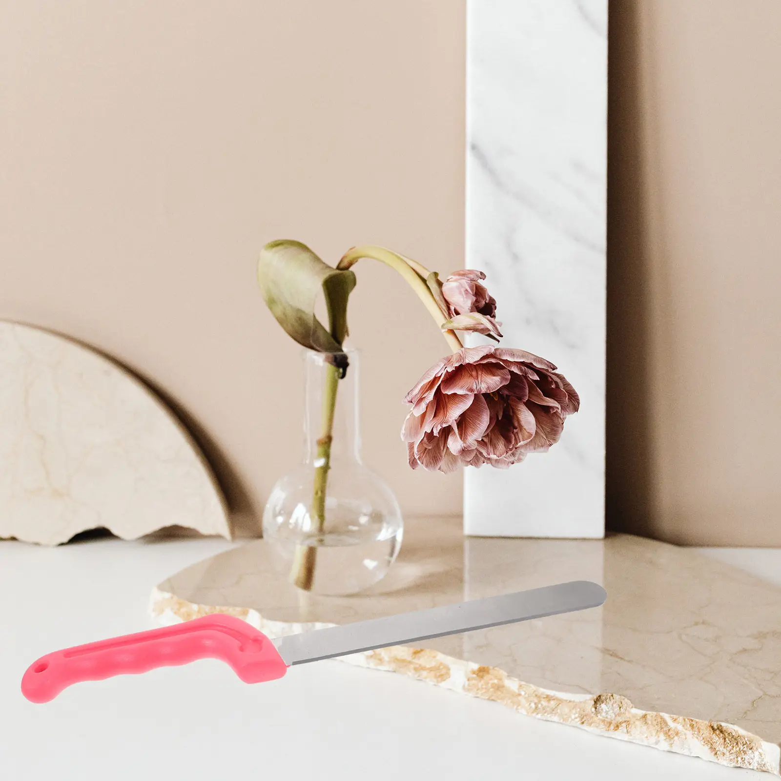 

Handheld Floral Foam Cutter Stainless Steel Flower Mud Knife Sharp Edge Comfort Grip for Floral Art Packaging Foam Block Cutting