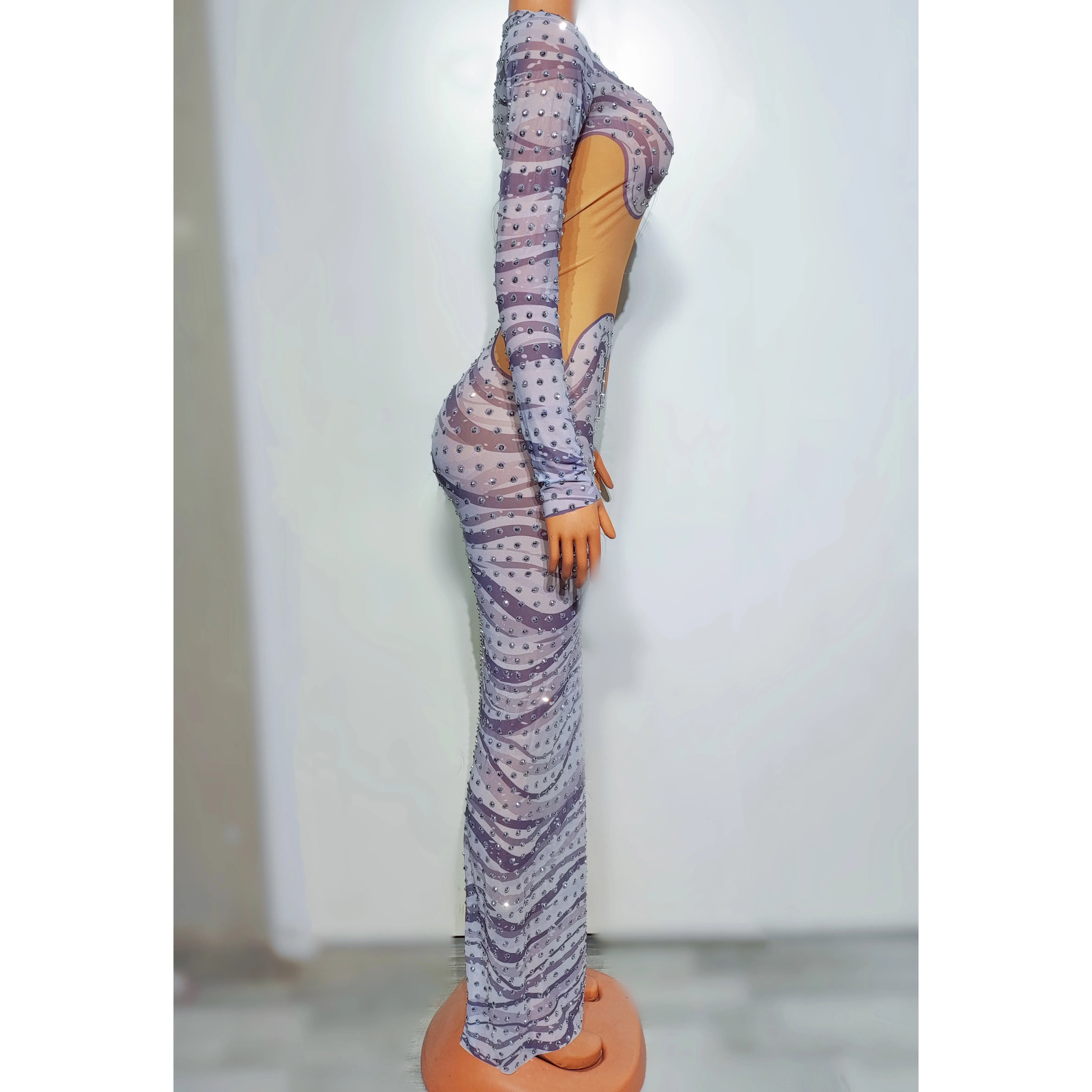 풀 다이아몬드 퍼스펙티브 슬림 핏 롱 스커트, 나이트 클럽 바, 여성 가수 DJ, 섹시한 무대 공연, 댄스 팀, 파티 테마 쇼