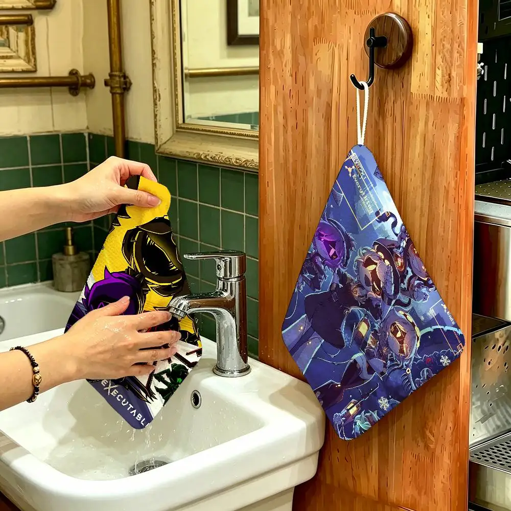 M-Murder Drones Reusable Hanging Kitchen Towel, Polyester Cotton Soft Fabric For Office Home Daily Life