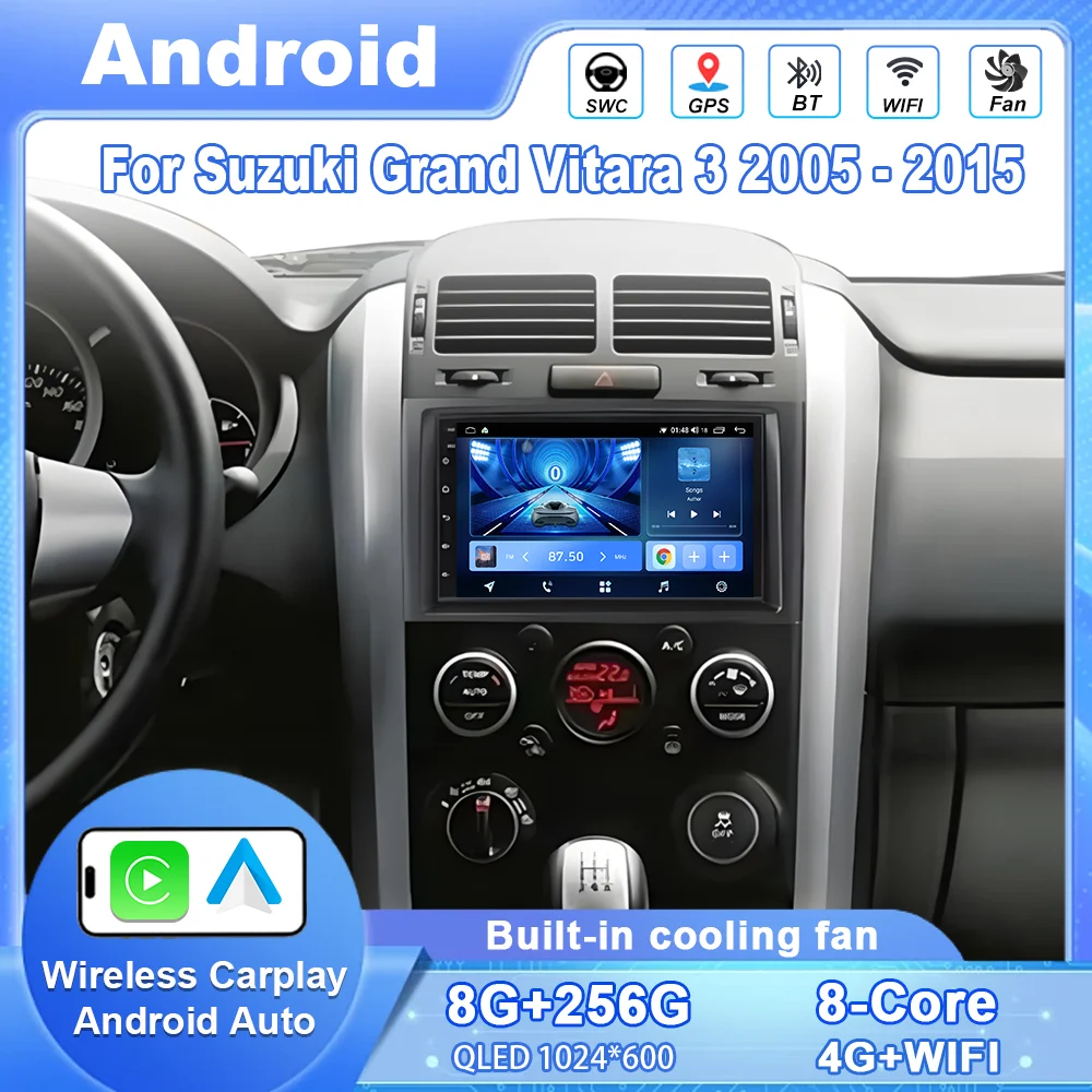 

7 Inch CarPlay Car DVD Android For Suzuki Grand Vitara 3 2005 -2015 Auto Car Radio Multimedia Video Player GPS Stereo Head Unit
